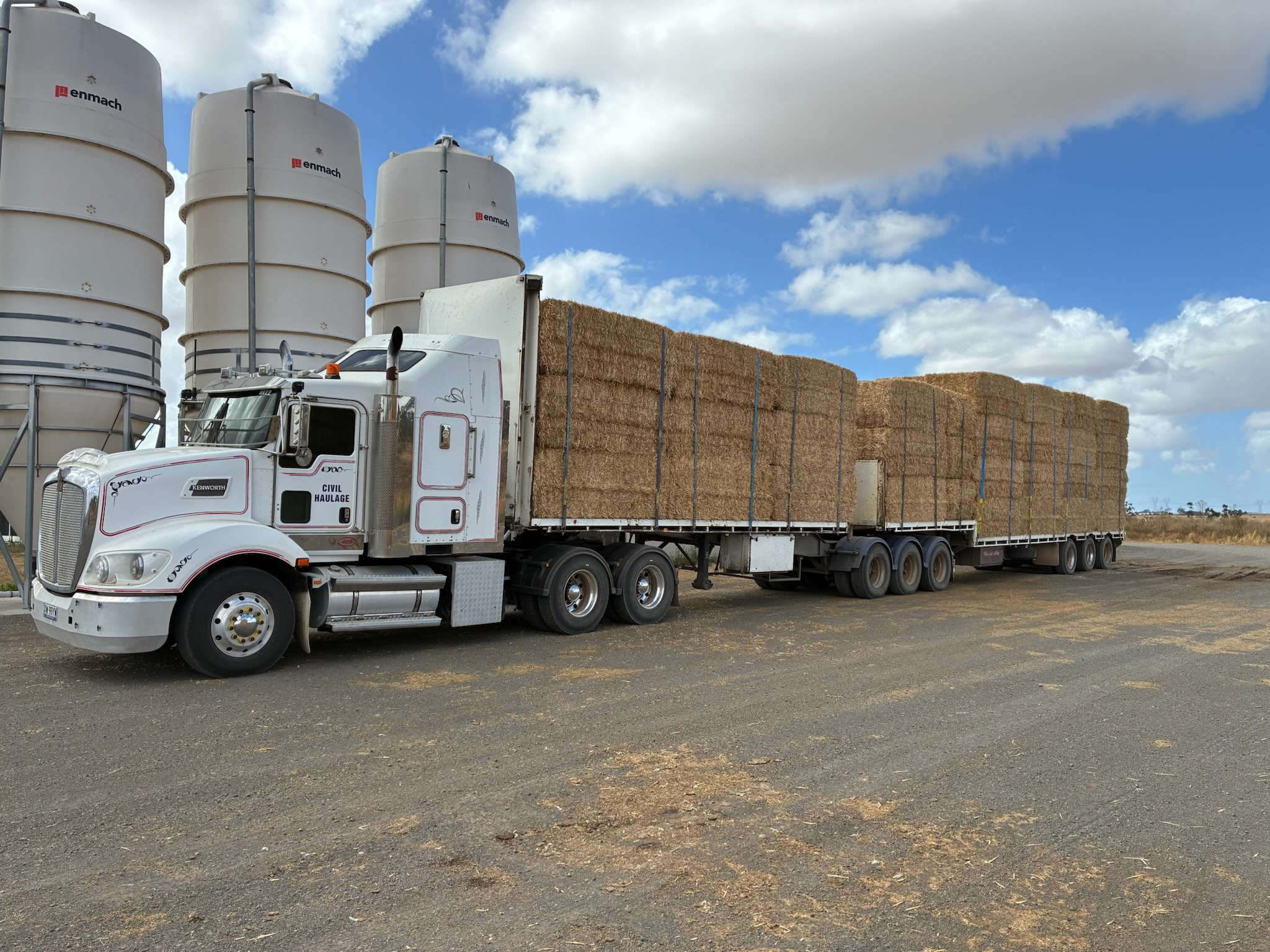 Civil Haulage truck transporting load